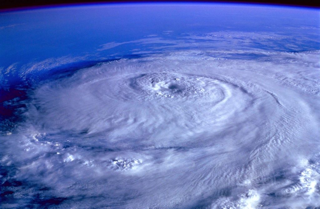 eye of storm from space